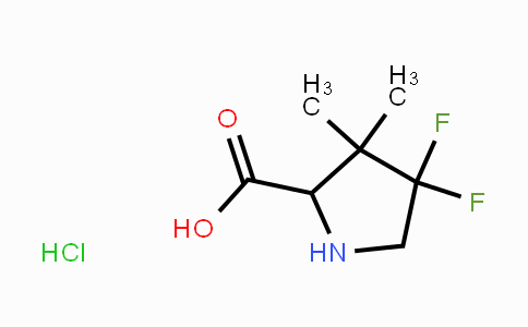CAS No. 1408076-44-7, 4,4-Difluoro-3,3-dimethylpyrrolidine-2-carboxylic acid hydrochloride