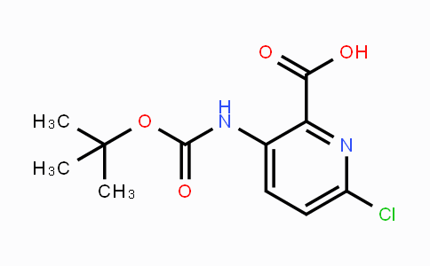 CAS No. 1408075-64-8, 3-(Boc-amino)-6-chloropyridine-2-carboxylic acid
