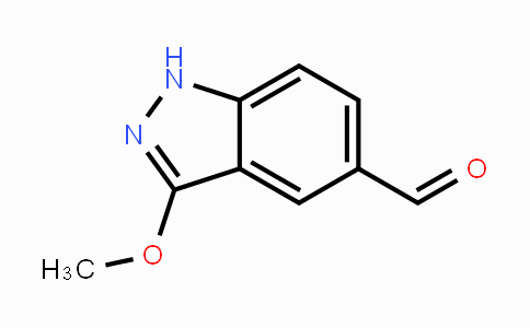 CAS No. 1199256-13-7, 3-Methoxy-1H-indazole-5-carboxaldehyde