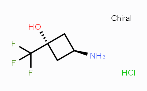 CAS No. 1408075-16-0, trans-3-Amino-1-(trifluoromethyl)-cyclobutan-1-ol hydrochloride