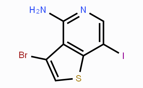 CAS No. 799293-91-7, 4-Amino-3-bromo-7-iodothieno[3,2-c]pyridine