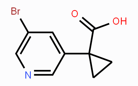 CAS No. 1256038-40-0, 1-(5-Bromopyridin-3-yl)cyclopropane-1-carboxylic acid