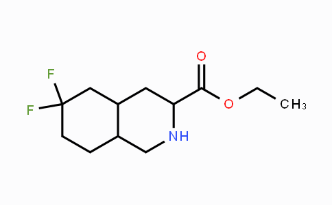 CAS No. 1403766-53-9, Ethyl 6,6-difluoro-octahydroisoquinoline-3-carboxylate