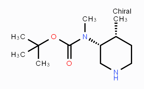 CAS No. 1206824-89-6, tert-Butyl methyl((3R,4R)-4-methylpiperidin-3-yl)carbamate
