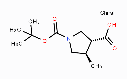 CAS No. 1119512-35-4, (3R,4R)-1-(tert-Butoxycarbonyl)-4-methylpyrrolidine-3-carboxylic acid