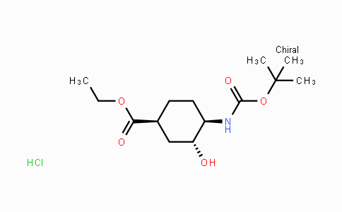 CAS No. 1403763-28-9, (1S,3R,4R)-4-(Boc-amino)-3-hydroxy-cyclohexane-carboxylic acid ethyl ester hydrochloride