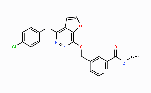 CAS No. 332012-40-5, 4-[[4-(4-Chloroanilino)furo[2,3-d]pyridazin-7-yl]oxymethyl]-N-methyl-pyridine-2-carboxamide