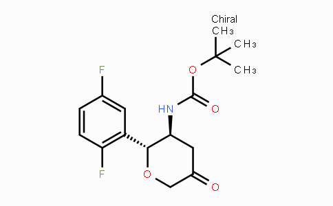 CAS No. 951127-25-6, tert-Butyl N-[(2R,3S)-2-(2,5-difluorophenyl)-5-oxo-tetrahydropyran-3-yl]carbamate