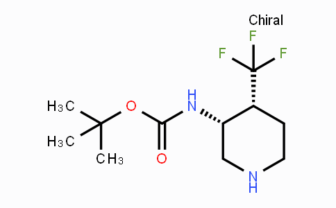 CAS No. 1363378-20-4, cis-3-(Boc-amino)-4-(trifluormethyl)piperidine