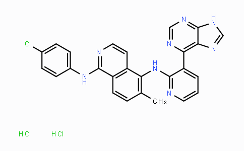 CAS No. 1191385-19-9, N1-(4-Chlorophenyl)-6-methyl-N5-[3-(9H-purin-6-yl)-2-pyridyl]isoquinoline-1,5-diamine dihydrochloride