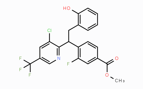 CAS No. 1708126-08-2, Methyl 4-{1-[3-chloro-5-(trifluoromethyl)pyridin-2-yl]-2-(2-hydroxyphenyl)ethyl}-3-fluorobenzoate