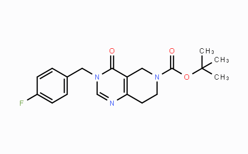 CAS No. 1781241-50-6, tert-Butyl 3-[(4-fluorophenyl)methyl]-4-oxo-3H,4H,5H,6H,7H,8H-pyrido[4,3-d]pyrimidine-6-carboxylate