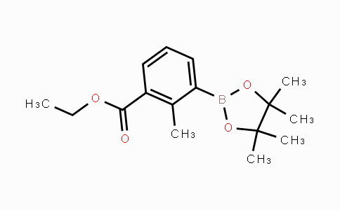 CAS No. 1198615-87-0, Ethyl 2-methyl-3-(4,4,5,5-tetramethyl-1,3,2-dioxaborolan-2-yl)benzoate