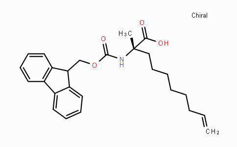 CAS No. 288617-75-4, (S)-2-((((9H-Fluoren-9-yl)methoxy)carbonyl)-amino)-2-methyldec-9-enoic acid