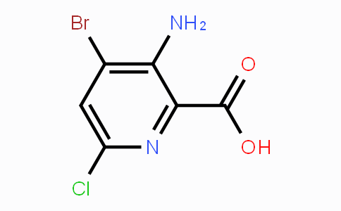 CAS No. 1073182-90-7, 3-Amino-4-bromo-6-chloropicolinic acid