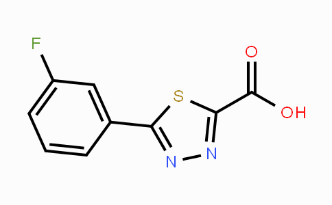 CAS No. 1388057-04-2, 5-(3-Fluorophenyl)-1,3,4-thiadiazole-2-carboxylic acid