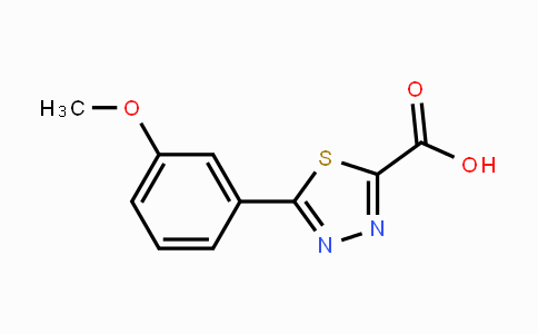 CAS No. 1388037-31-7, 5-(3-Methoxyphenyl)-1,3,4-thiadiazole-2-carboxylic acid