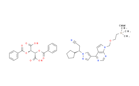 MC105P72 | 2920037-87-0 | (S)-3-Cyclopentyl-3-(4-(7-((2-(trimethylsilyl)ethoxy)methyl)-7H-pyrrolo[2,3-d]pyrimidin-4-yl)-1H-pyrazol-1-yl)propanenitrile (2S,3S)-2,3-bis(benzoyloxy)succinate