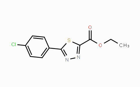 CAS No. 1243461-28-0, Ethyl 5-(4-chlorophenyl)-1,3,4-thiadiazole-2-carboxylate