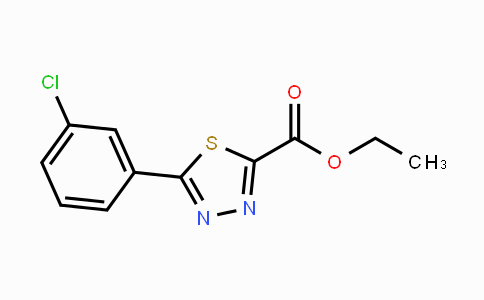 CAS No. 1987123-01-2, Ethyl 5-(3-chlorophenyl)-1,3,4-thiadiazole-2-carboxylate