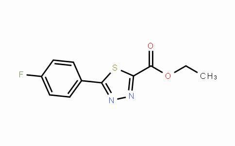 CAS No. 1924322-00-8, Ethyl 5-(4-fluorophenyl)-1,3,4-thiadiazole-2-carboxylate