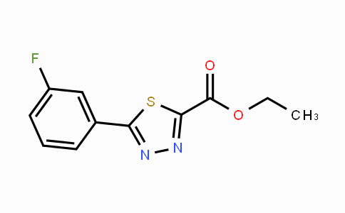 CAS No. 1984038-28-9, Ethyl 5-(3-fluorophenyl)-1,3,4-thiadiazole-2-carboxylate