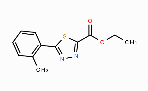 CAS No. 1986907-98-5, Ethyl 5-(2-methylphenyl)-1,3,4-thiadiazole-2-carboxylate
