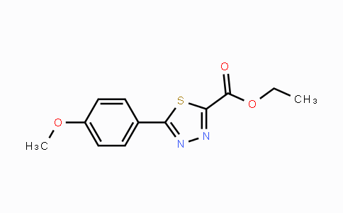 CAS No. 1986908-03-5, Ethyl 5-(4-methoxyphenyl)-1,3,4-thiadiazole-2-carboxylate