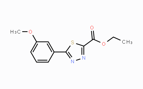 CAS No. 1986908-09-1, Ethyl 5-(3-methoxyphenyl)-1,3,4-thiadiazole-2-carboxylate