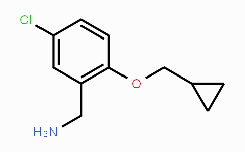 CAS No. 1154383-69-3, 5-Chloro-2-cyclopropylmethoxy-benzylamine