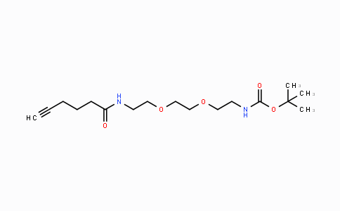 CAS No. 1207956-02-2, tert-Butyl 2-(2-(2-hex-5-ynamidoethoxy)-ethoxy)ethylcarbamate