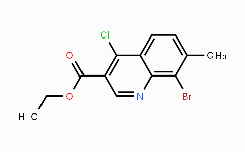 CAS No. 1529627-57-3, Ethyl 8-bromo-4-chloro-7-methylquinoline-3-carboxylate