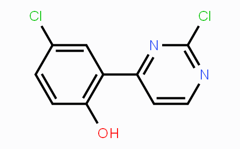 CAS No. 1207535-01-0, 4-Chloro-2-(2-chloropyrimidin-4-yl)phenol