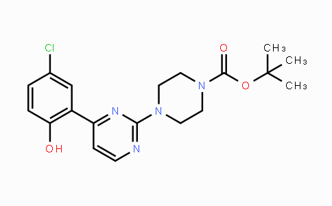 CAS No. 1235407-36-9, tert-Butyl 4-(4-(5-chloro-2-hydroxyphenyl)-pyrimidin-2-yl)piperazine-1-carboxylate