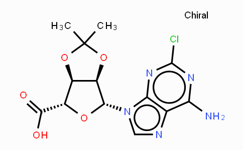 CAS No. 72209-19-9, (3AS,4S,6R,6aR)-6-(6-amino-2-chloro-9H-purin-9-yl)-2,2-dimethyl-tetrahydrofuro[3,4-d][1,3]dioxole-4-carboxylic acid