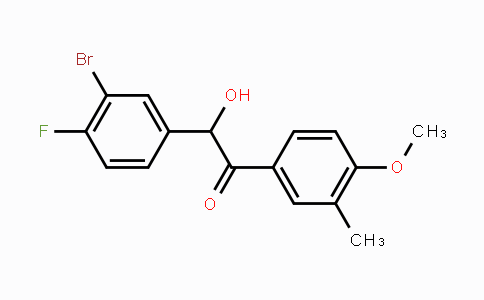 CAS No. 1407180-79-3, 2-(3-Bromo-4-fluorophenyl)-2-hydroxy-1-(4-methoxy-3-methylphenyl)ethanone