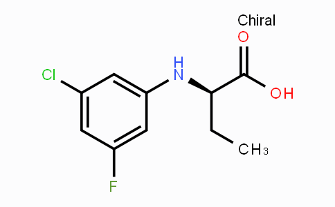 CAS No. 1270019-83-4, (R)-2-(3-Chloro-5-fluorophenylamino)butanoic acid