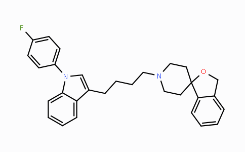 CAS No. 147817-50-3, 1'-(4-(1-(4-Fluorophenyl)-1H-indol-3-yl)butyl)-3H-spiro[isobenzofuran-1,4'-piperidine]