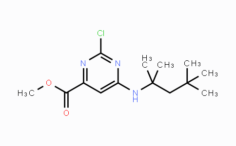 CAS No. 1365838-64-7, Methyl 2-chloro-6-(2,4,4-trimethylpentan-2-ylamino)pyrimidine-4-carboxylate