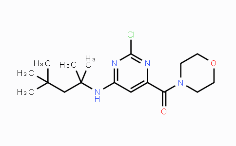 CAS No. 1365838-65-8, 2-Chloro-6-(4-morpholinylcarbonyl)-N-(1,1,3,3-tetramethylbutyl)-4-pyrimidinamine