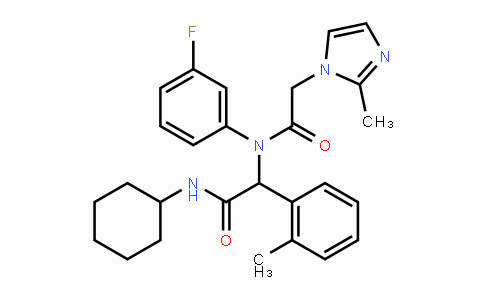 1355326-35-0 | N-Cyclohexyl-2-(N-(3-fluorophenyl)-2-(2-methyl-1H-imidazol-1-yl)acetamido)-2-o-tolylacetamide