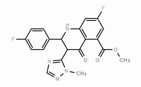 CAS No. 1322616-36-3, Methyl 7-fluoro-2-(4-fluorophenyl)-3-(1-methyl-1H-1,2,4-triazol-5-yl)-4-oxo-1,2,3,4-tetrahydroquinoline-5-carboxylate