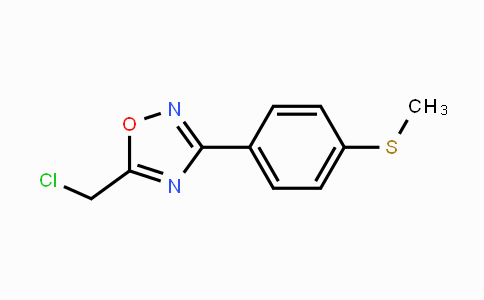 CAS No. 845887-08-3, 5-(Chloromethyl)-3-(4-(methylthio)-phenyl)-1,2,4-oxadiazole