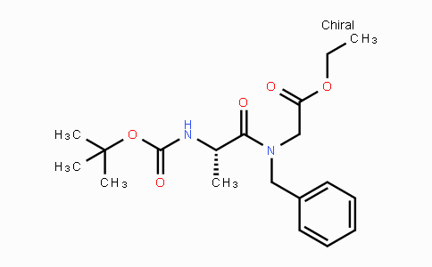 CAS No. 86666-85-5, (S)-Ethyl 2-(N-benzyl-2-(tert-butoxycarbonylamino)-propanamido)acetate