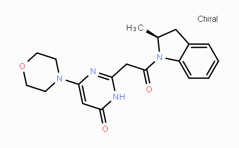 CAS No. 1260612-13-2, (S)-2-(2-(2-Methylindolin-1-yl)-2-oxoethyl)-6-morpholinopyrimidin-4(3H)-one