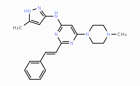 CAS No. 934353-76-1, (E)-N-(5-Methyl-1H-pyrazol-3-yl)-6-(4-methylpiperazin-1-yl)-2-styrylpyrimidin-4-amine