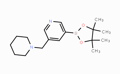 CAS No. 1310383-69-7, 3-(Piperidin-1-ylmethyl)-5-(4,4,5,5-tetramethyl-1,3,2-dioxaborolan-2-yl)pyridine