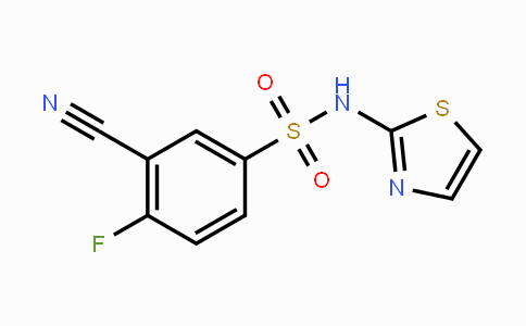 CAS No. 1235406-28-6, 3-Cyano-4-fluoro-N-(thiazol-2-yl)benzenesulfonamide