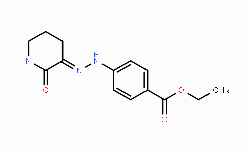 CAS No. 916522-66-2, (E)-Ethyl 4-(2-(2-oxopiperidin-3-ylidene)hydrazinyl)benzoate