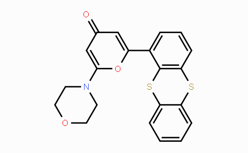 CAS No. 587871-26-9, 2-Morpholino-6-(thianthren-1-yl)-4H-pyran-4-one